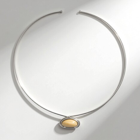 Collana girocollo in argento con Madreperla