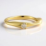 Anello in argento con Diamante Cioccolato I2