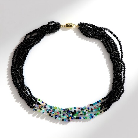 Collana in argento con Spinello Nero (Riya)