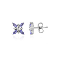 Boucles d'oreilles en argent et Tanzanite