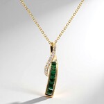 Collana in oro con Smeraldo Zambia AAA (CIRARI)