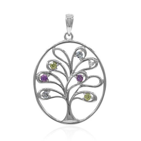 Edelstein-Silberanhänger