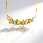 Collana in argento con Zaffiro Ceylon Giallo