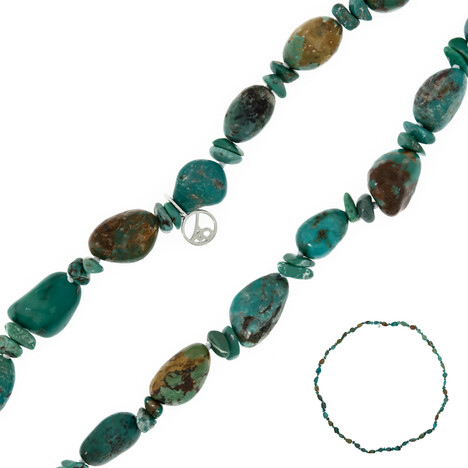 Kingman-Türkis-Silberhalskette (Faszination Türkis)