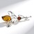 Spilla in argento con Ambra Baltica Cognac (dagen)