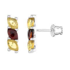 Baltischer Bernstein-Silberohrringe (dagen)