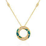 Collar en oro con Ópalo negro de Lightning Ridge (CIRARI)