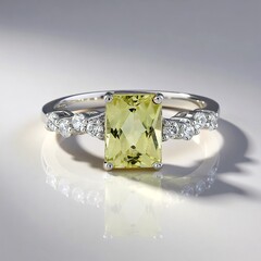 Anello in argento con Kunzite Canarino