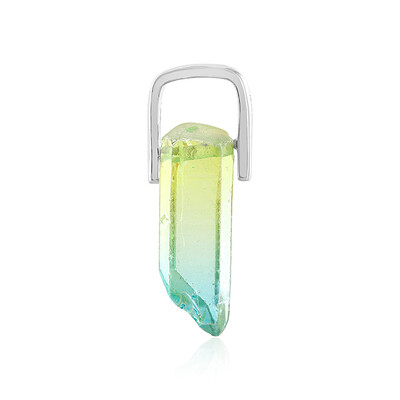 Zilveren hanger met een meerkleurige-kwarts (MONOSONO COLLECTION)
