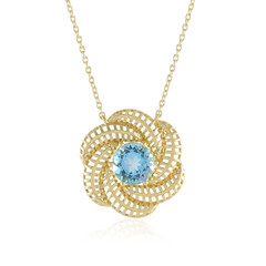 Collana in argento con Topazio Blu Svizzero (Ornaments by de Melo)