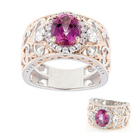 Pinkfarbener Topas-Silberring (Gems en Vogue)