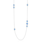 Collana in argento con Calcedonio Blu