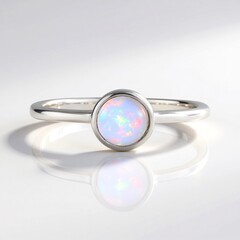 Anello in argento con Opale di Welo