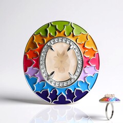 Anello in argento con Quarzo Rosa