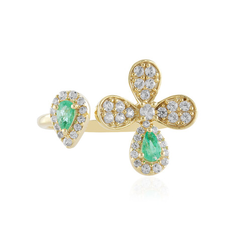 Russischer Smaragd-Silberring