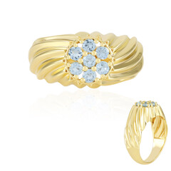 Brasilianischer Aquamarin-Silberring