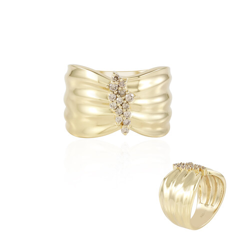 Zilveren ring met I2 Bruine Diamanten