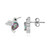 Boucles d'oreilles en argent et Quartz mystique