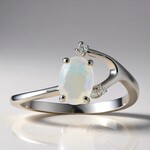 Anello in argento con Opale di Welo