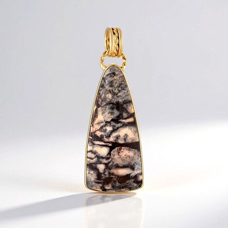 Ciondolo in argento con Diaspro Batik (Bali Barong)