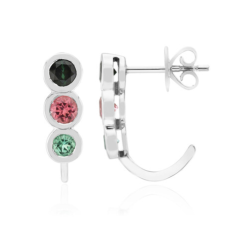 Brazilian Pink Tourmaline Silver Earrings (Pallanova)