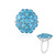 Neon Blue Apatite Silver Ring