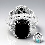 Anello in argento con Spinello Nero