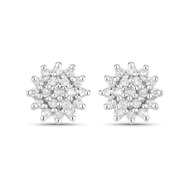 I3 (J) Diamant-Silberohrringe