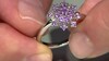 Anillo en plata con Zafiro púrpura de Ceilán