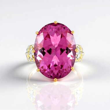 Anello in argento con Topazio Rosa (Gems en Vogue)