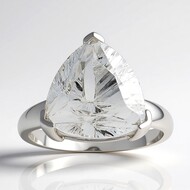 Bague en argent et Kunzite blanche
