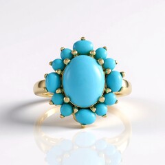 Anello in argento con Turchese Sleeping Beauty