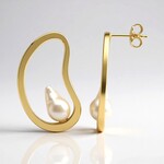 Orecchini in argento con Perla Akoya platino (TPC)