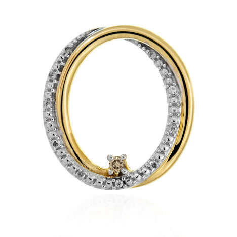 Ciondolo in argento con Diamante Champagne I2