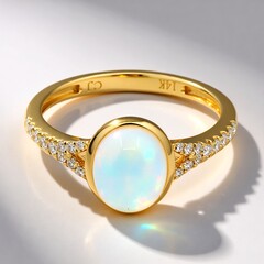 Anello in oro con Opale di Welo AAA (CIRARI)