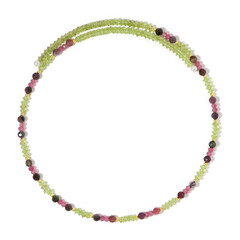 Stalen halsband met toermalijnen (Riya)