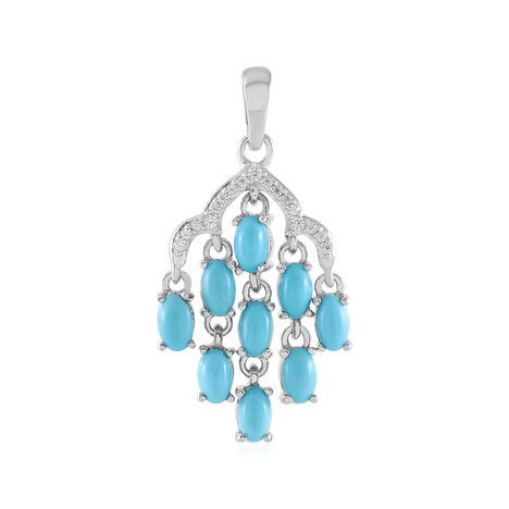 Zilveren hanger met Sleeping Beauty Turkooisen