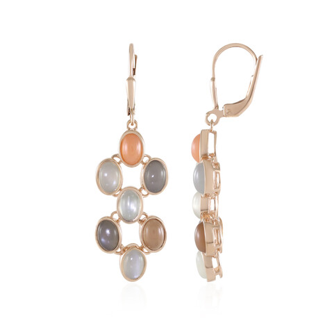 Pendientes en plata con Piedra de luna plateada (KM by Juwelo)