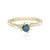 Blauer SI1 Brillant-Goldring