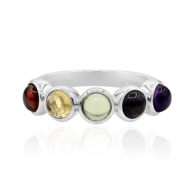 Anello in argento con Granato Mozambico
