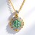 Collana in argento con Fluoroapatite Verde (Gems en Vogue)