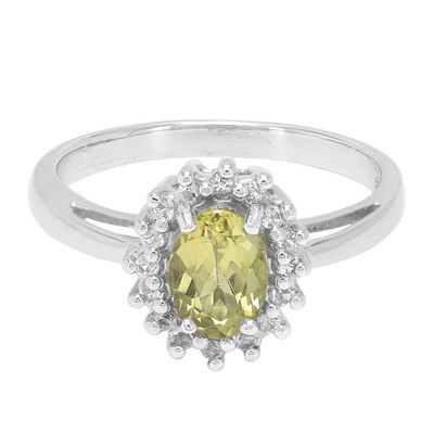 Anello in argento con Apatite Lemon