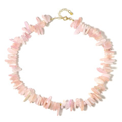 Zilveren halsketting met Madagascar morganieten (Riya)