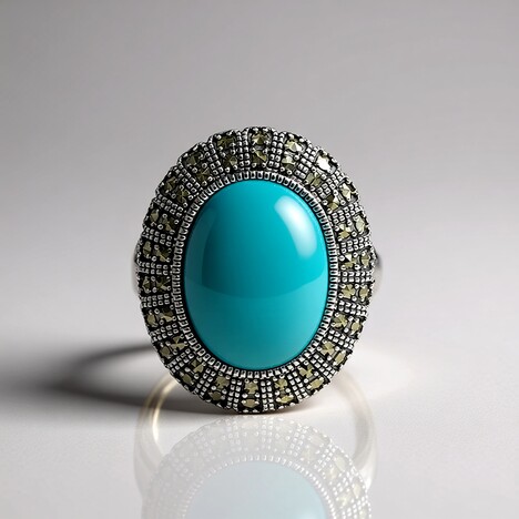Anello in argento con Amazzonite (Annette classic)