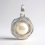 Ciondolo in argento con Perla d'Acqua Dolce Bianca (Michelle Albala)
