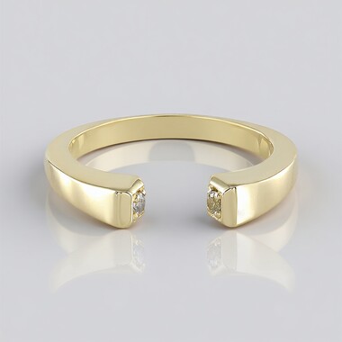 Anillo en oro con Zafiro blanco (Adela Gold)
