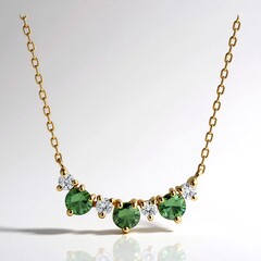 Collana in oro con Demantoide del Madagascar
