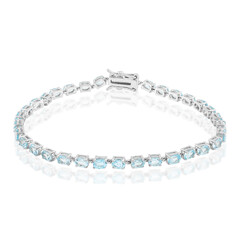 Himmelblauer Topas-Silberarmband