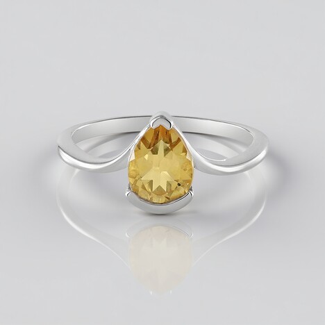 Anello in argento con Citrino