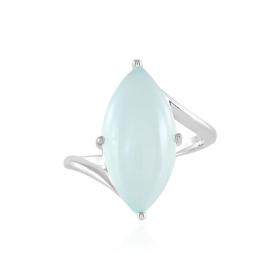 Anello in argento con Calcedonio Acqua